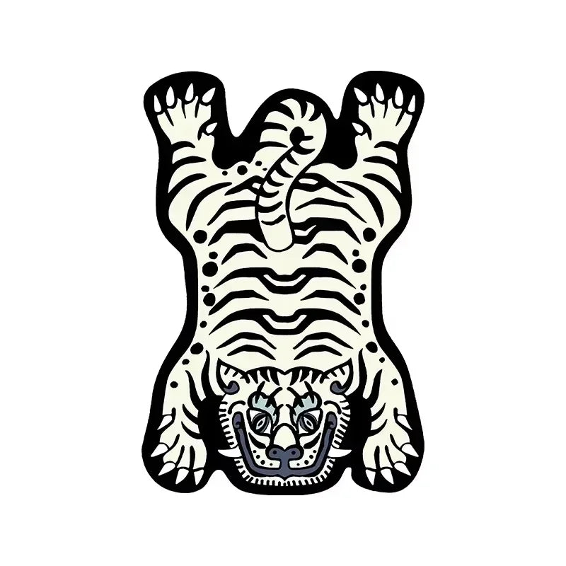 VIKAMA Cartoon Tiger Carpet - Durable and Easy to Clean Home Decor Living Room Sofa Coffee Table Rug Bedside Rug for Bedroom