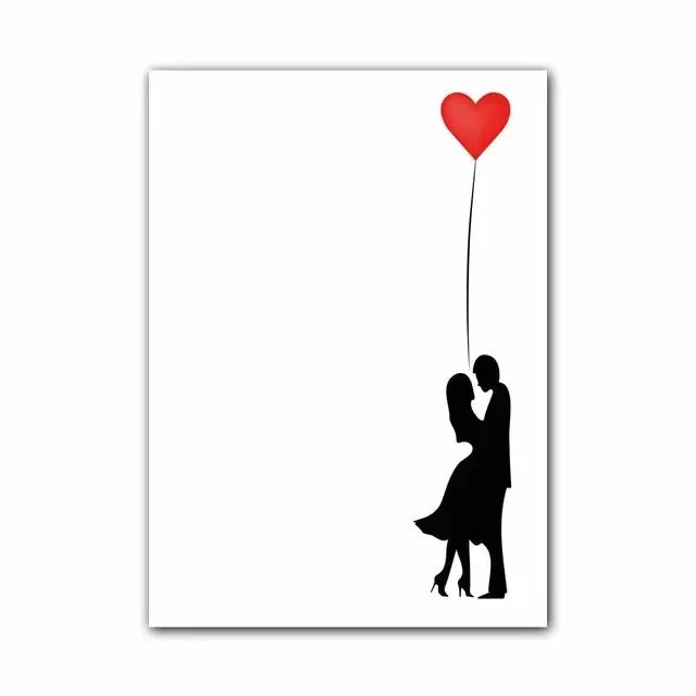 Girl and Red Balloon Banksy Art Nordic Characters Canvas Painting  Mural  Poster Living Room Bedroom Bar Home Decoration