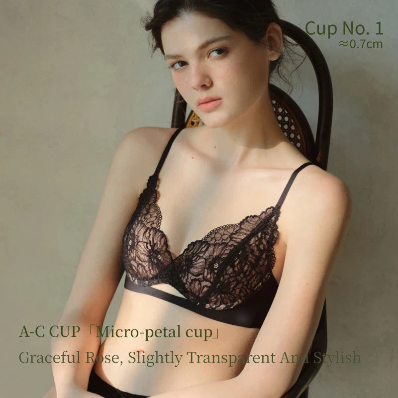 SUJIIN Summer Sexy Bra and Panty Sets for Woman Lace Comfort Thin Bras Set Women's Small Chest Wireless Lingeries Sexy Hot MX325