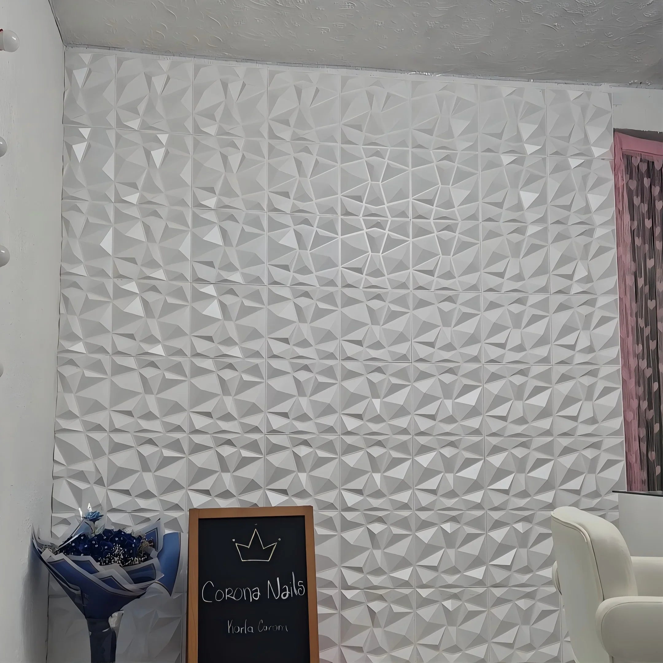 3D Wall Panels 30x30cm Indoor Wall Decoration for Living Room Bedroom Hotel Office  Mural Tile-Panel-Mold 3D Wall Sticker