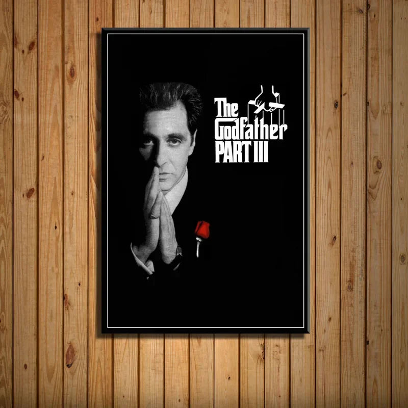 Classic, Retro, Wall Art, The Godfather Movie Series , HD Canvas Print Poster, Home Living Room Bedroom Decorative Painting