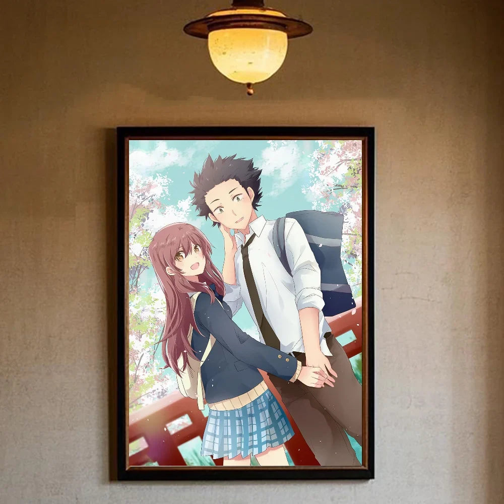 A Silent Voice Movie Poster HD art sticky wall waterproof home living room bedroom bar aesthetic decoration