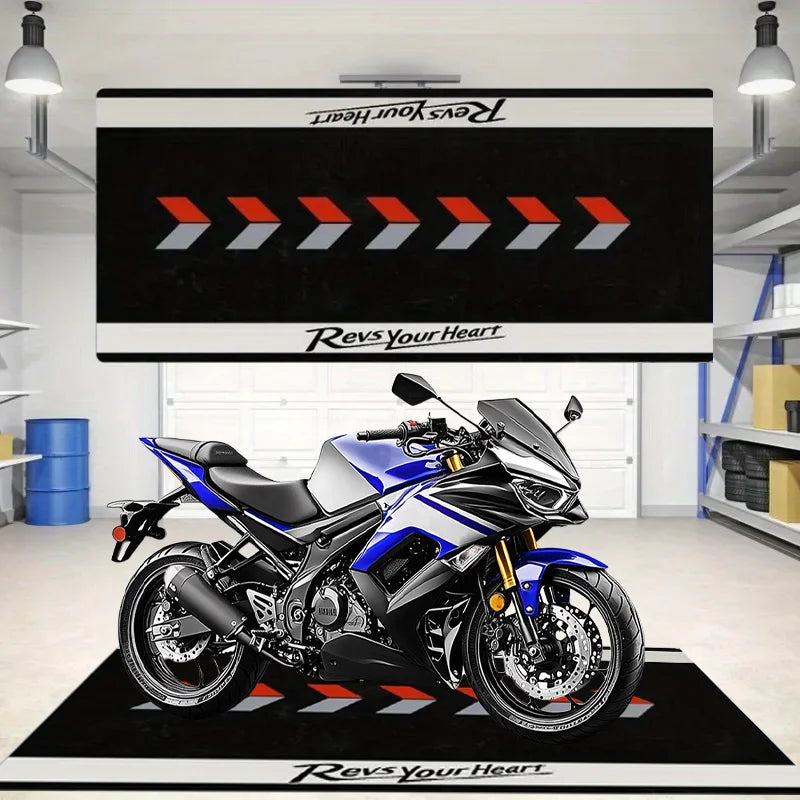 VIKAMA Racing Carpet, Dirt-Resistant And Anti-Slip, Bedroom Bedside Blanket, Motorcycle Parking Floor Mat, Home Decoration