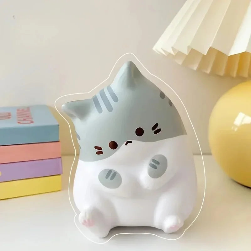 1Pc Adorable Cartoon Cat Squeeze Toys for Kids Adult Soft Pinch PU Slow Rebound Balls Pop Fidget Toys Halloween Christmas Gifts