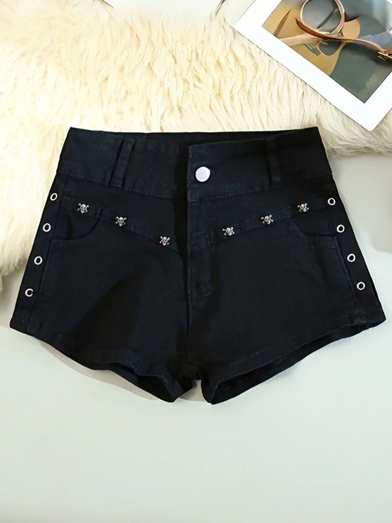 Shorts Women Skinny Creativity Lace-up Popular Streetwear Daily Personality Students Holiday Fashion Sexy American Retro Leisure