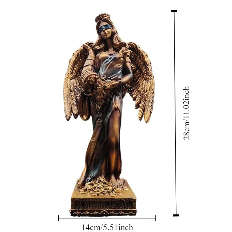 New Greek Goddess of Wealth Resin Craft Statue Gift Cashier Office Desktop Decoration Ornament Home Decoration Accessories