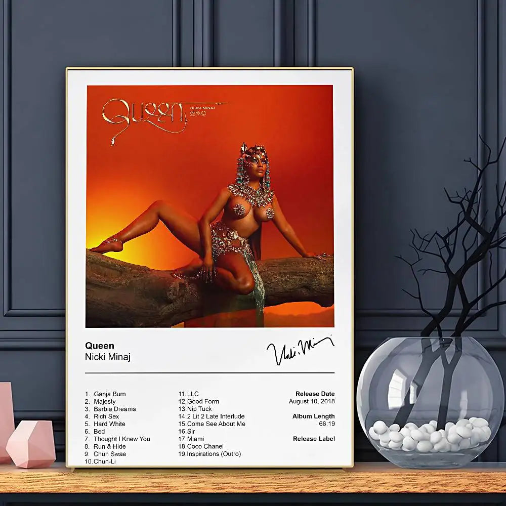 Rapper Nicki Minaj Poster HD Art Sticky Wall Waterproof Home Living Room Bar Decoration