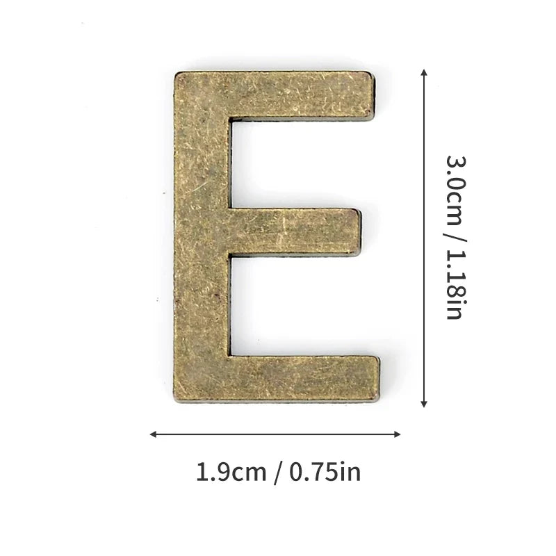 Metal Self Adhesive House Number English Alphabet Letters for Apartment Room Door Plate Table Mailbox Number Stickers 3*2cm