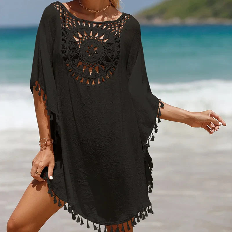 CROCHET BIKINI-Women's Sexy Swimsuit Cover Up Dress Summer Bathing Suit Beachwear Shirt Cover-ups for Women