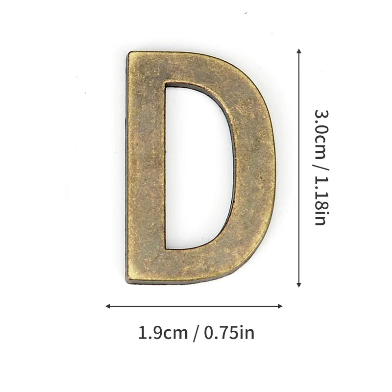 Metal Self Adhesive House Number English Alphabet Letters for Apartment Room Door Plate Table Mailbox Number Stickers 3*2cm