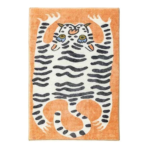 VIKAMA Cartoon Leopard Carpet For Cooling And Warmth, Home Decoration, Bedroom Plush Floor Mat, Living Room Rest Area Floor Mat