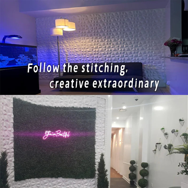3D Wall Panels 30x30cm Indoor Wall Decoration for Living Room Bedroom Hotel Office  Mural Tile-Panel-Mold 3D Wall Sticker