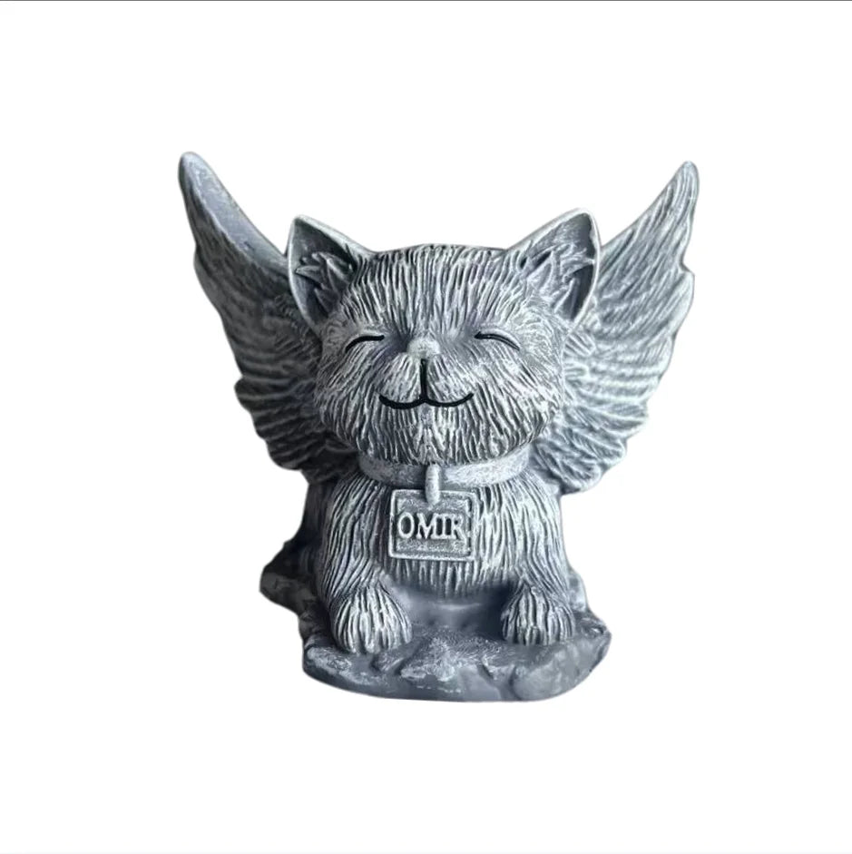 1 Exquisite Fantasy Angel Cat Figurine with Wings, Adding a Dreamy Touch to the Home and Creating a Mysterious Fairy Tale Atmosphere