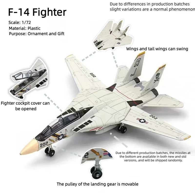 1/72 1/100 SU57 F22 F14 Scale Plastic Assembly Model airplane Home placement, collection and decoration Creative Gift