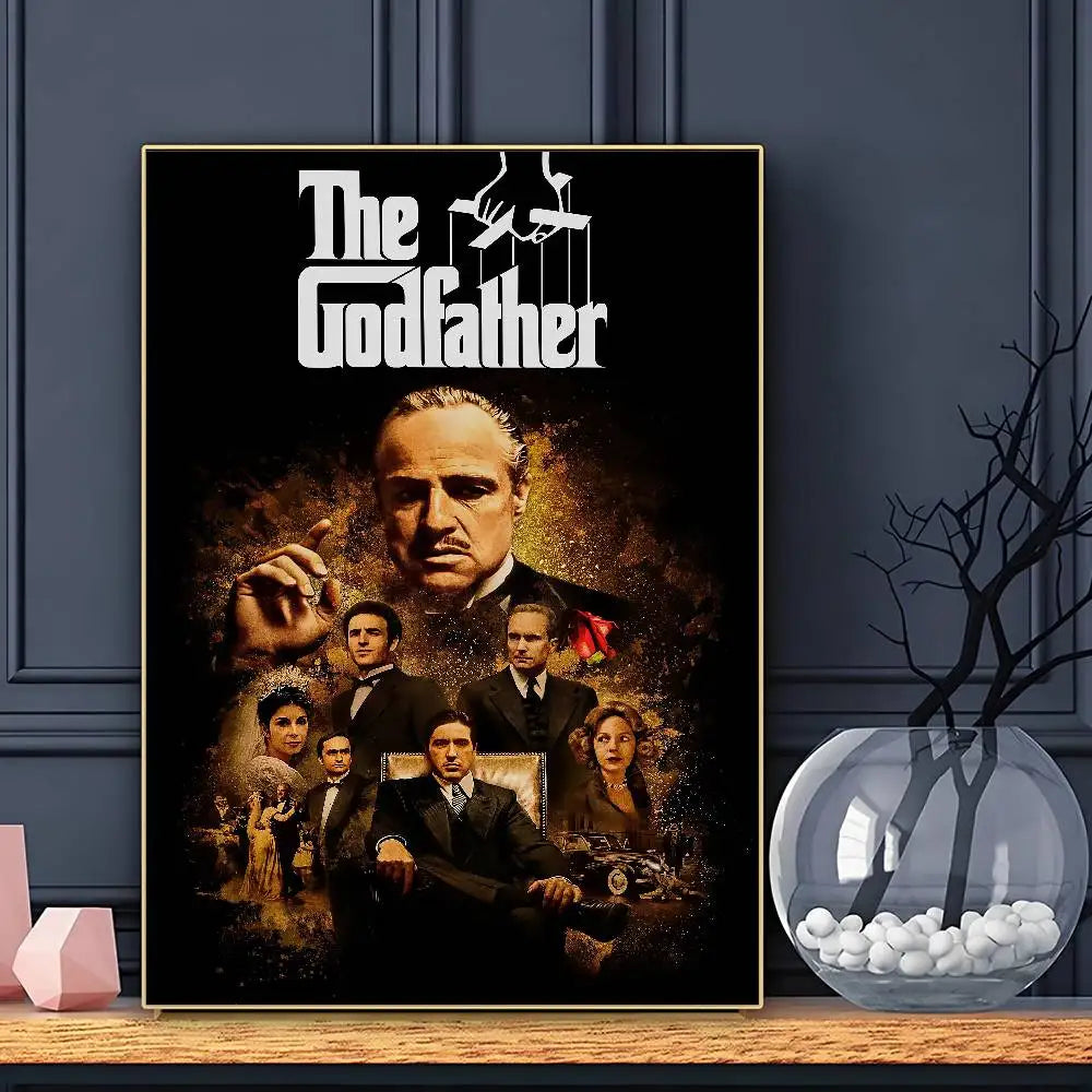 Movie The Godfather Poster HD Art Sticky Wall Waterproof Home Living Room Bar Decoration