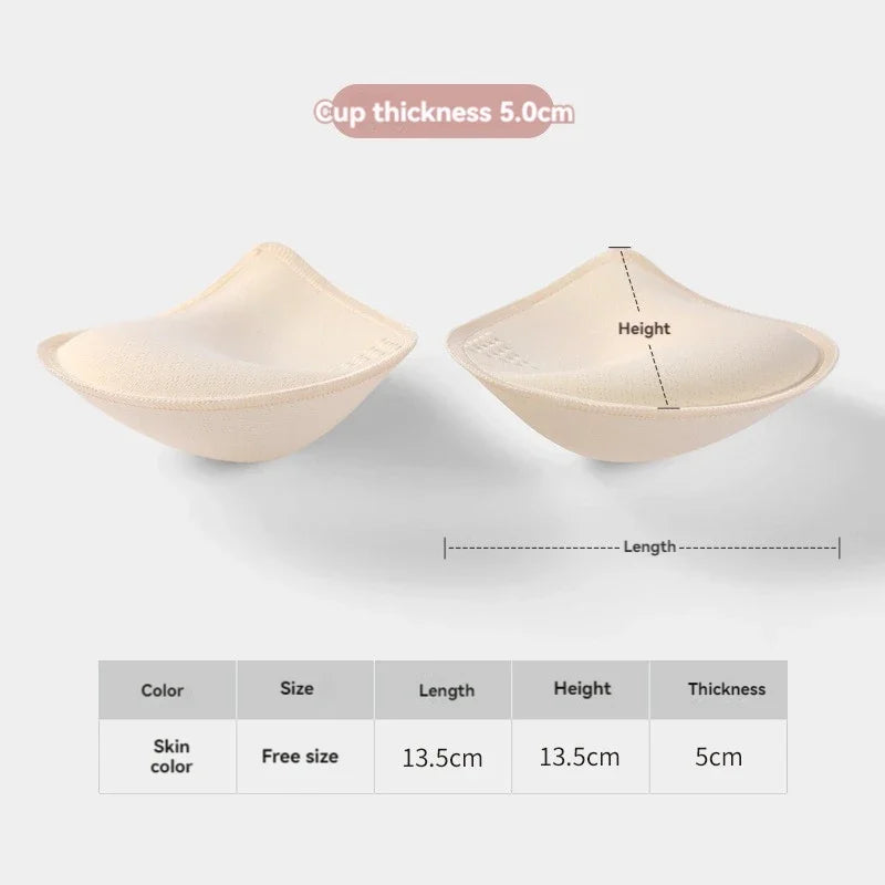Sponge Padded Bra Thick Push Up Bra Pads Inserts Women Underwear Breast Lift Breathable Bra Pad Lining Swimsuit Insert