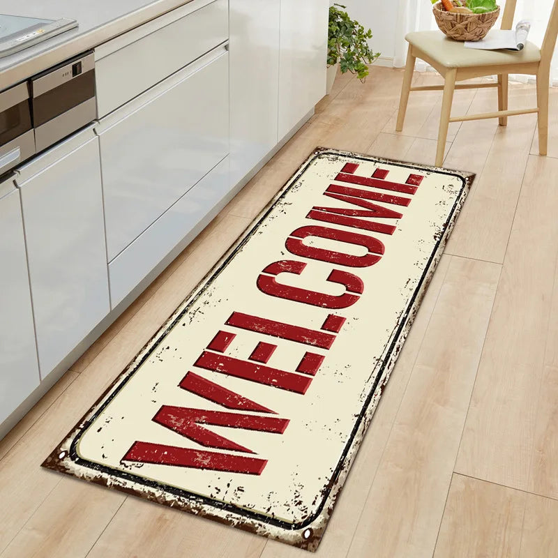 VIKAMA 1/2PCS Modern Simple Kitchen Mat Set Long Strip Absorbent Oil Absorbent Foot Mat Household Bathroom Door Mat
