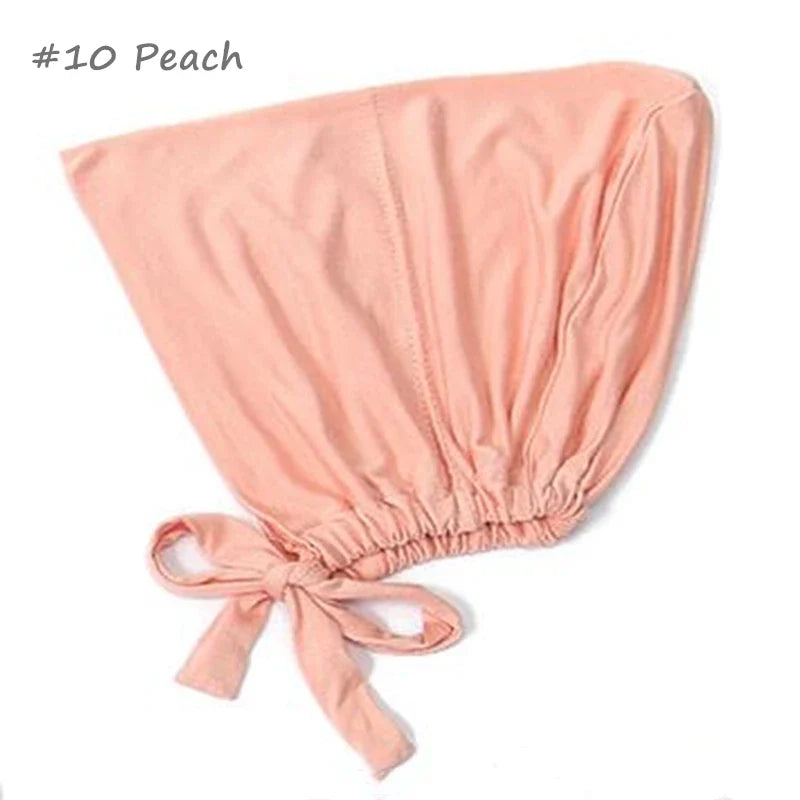 Adjustable Inner Caps Solid Color Elastic Cap Modal Hijab Muslim Bonnet Underscarf Women Fashion Accessories