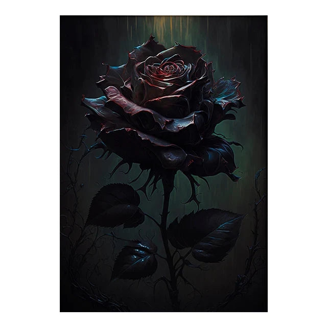 Retro Crow Witch Bat Skull Dark Academia Gothic Victorian Style Wall Art Canvas Painting Poster Print Halloween Gifts Room Decor