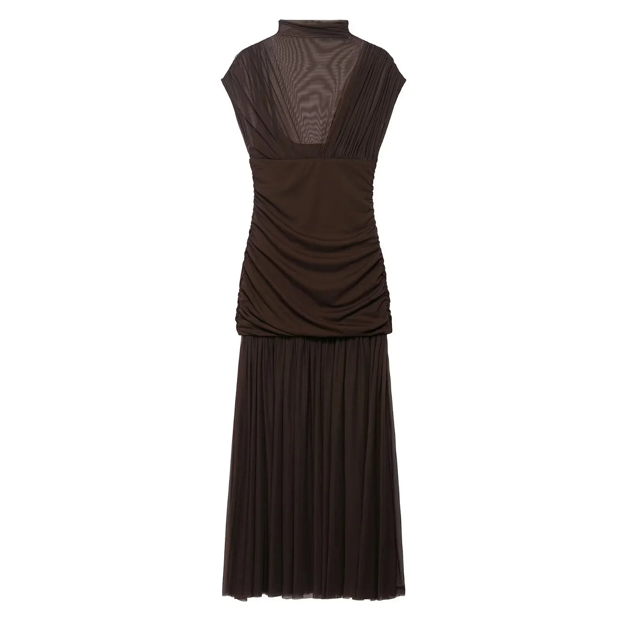 KONDALA 2026 Spring Summer Elegant Women Dresses Wedding Guest Ladies Patch Work Tulle Dresses Valentine‘s Day Woman Dresses