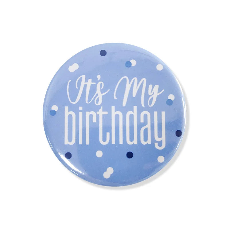 New Happy Birthday Theme Emblem Birthday Party Children's Adult Clothing Decoration Badge Birthday Party Decoration Souvenir