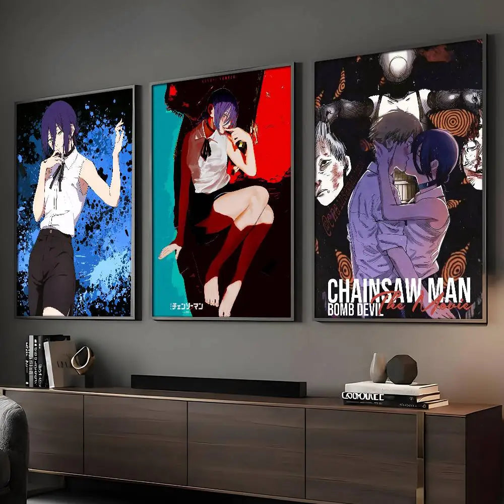 Chainsaw Man The Movie Reze Arc Poster HD Art Sticky Wall Waterproof Home Living Room Bar Decoration