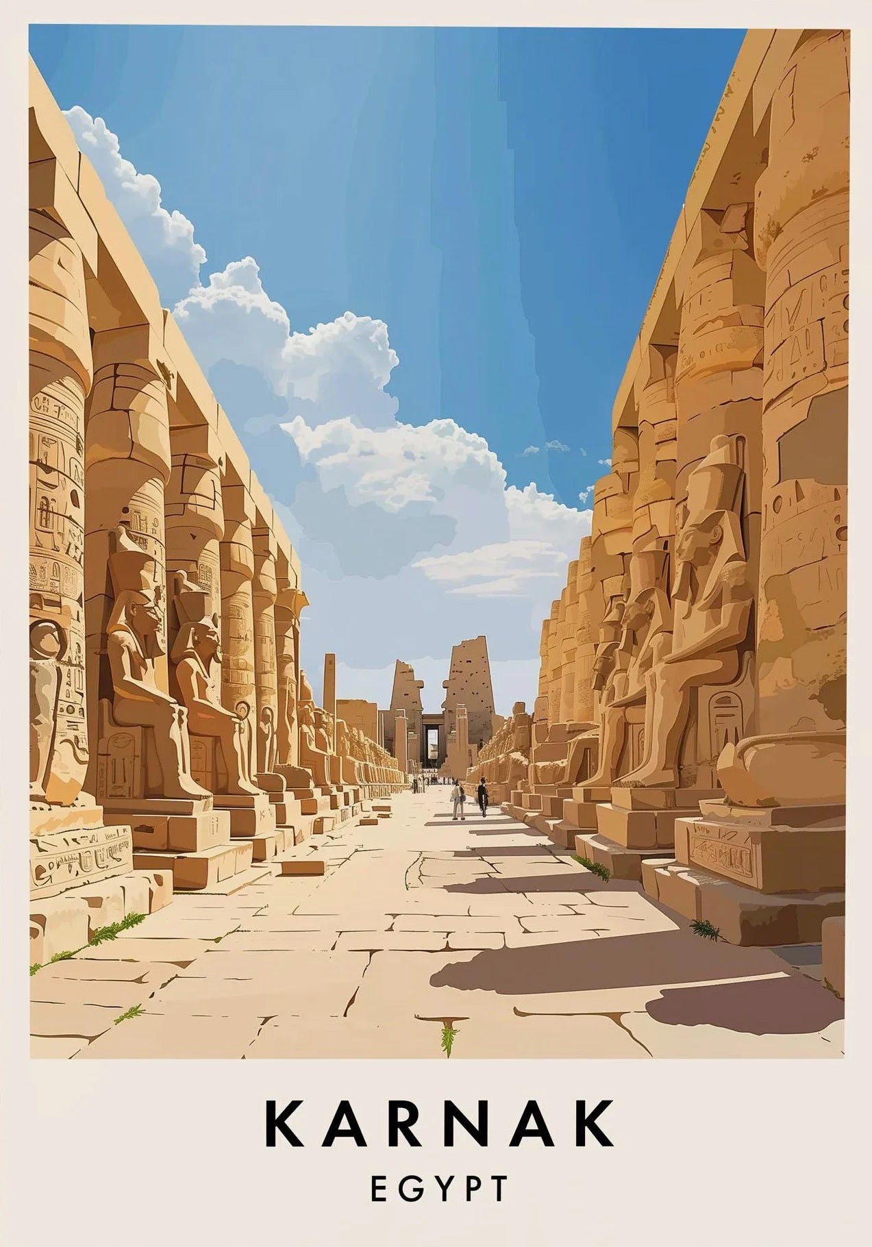 Africa Travel Art Seychelles Luxor Temple Karnak Poster City Landscape Poster Prints Asia Scenery Canvas Art Painting Home Decor
