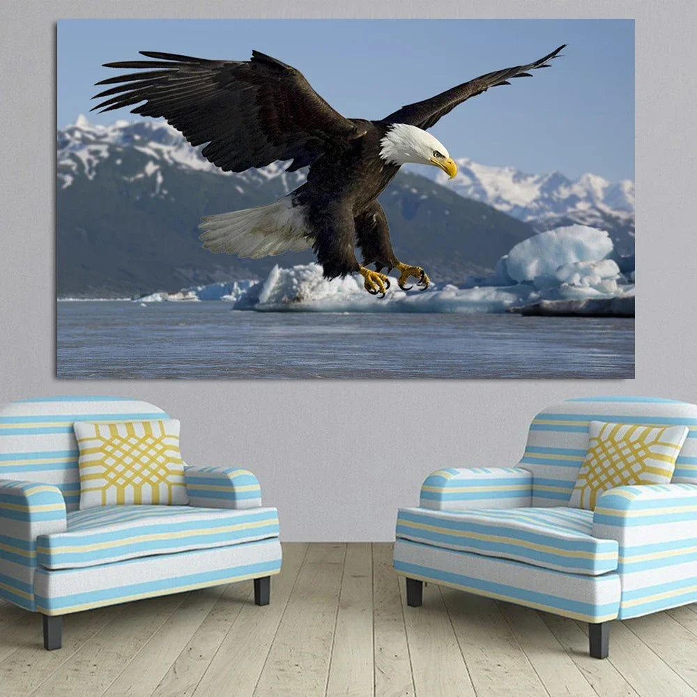 Modern Simple Wall Art Animal Eagle Roc Spreading Wings HD Canvas Print Poster Home Living Room Bedroom Decorative Painting