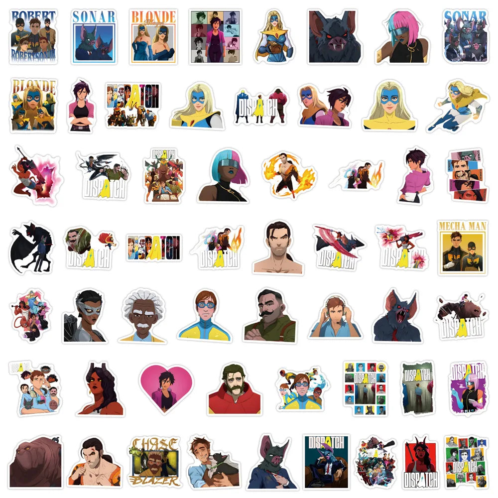 57/114PCS Workplace Comedy Game Super British Dispatch Center Graffiti Sticker Suitcase Water Cup Stationery Sticker