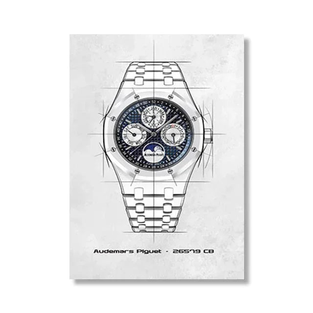 Brand Watch Line Room Living Canvas Painting Wall Art Home Decor