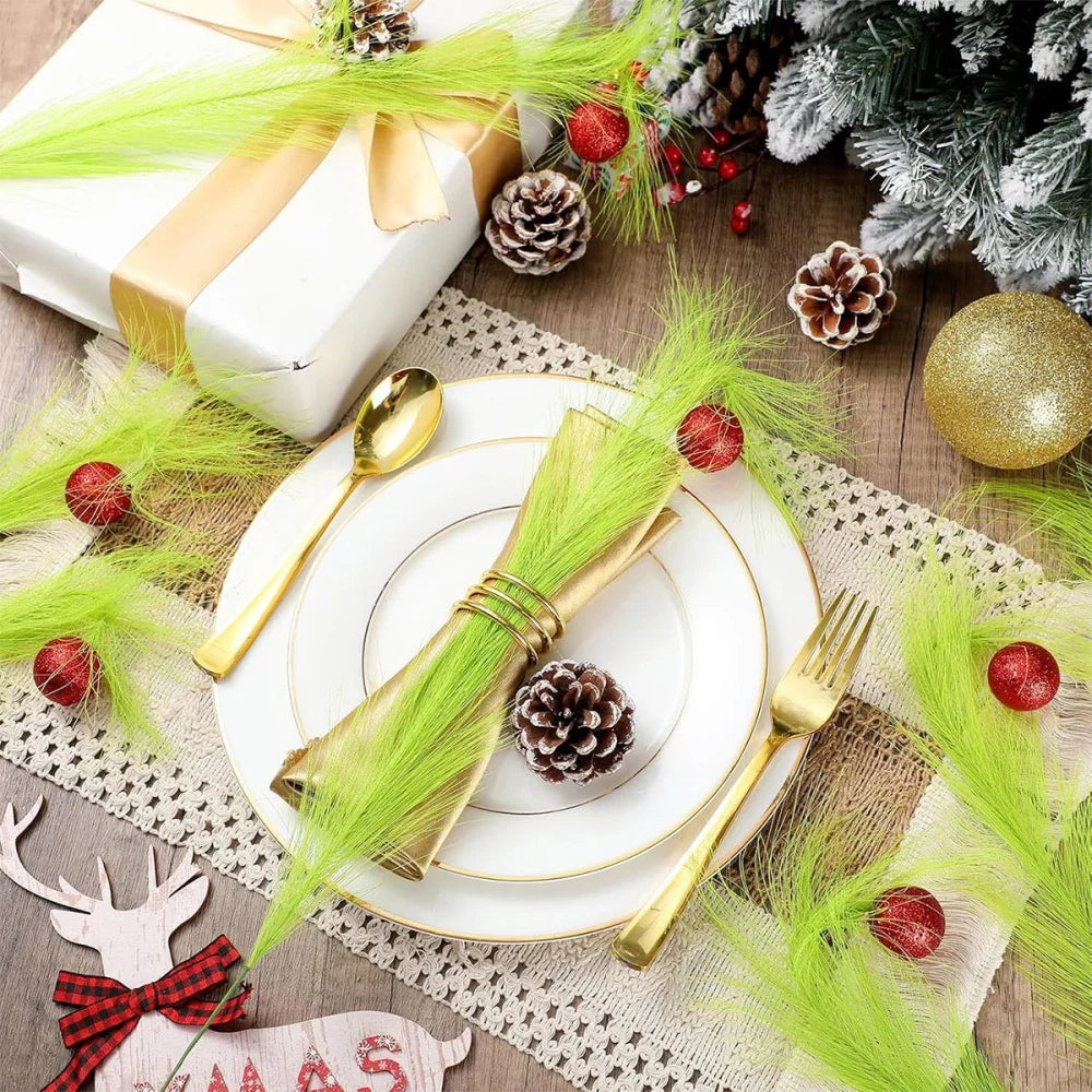 Artificial Christmas Branches Home Decor DIY Crafts Reed Ball Decoration Plants Ornaments For Christmas Tree Topper Party Decor