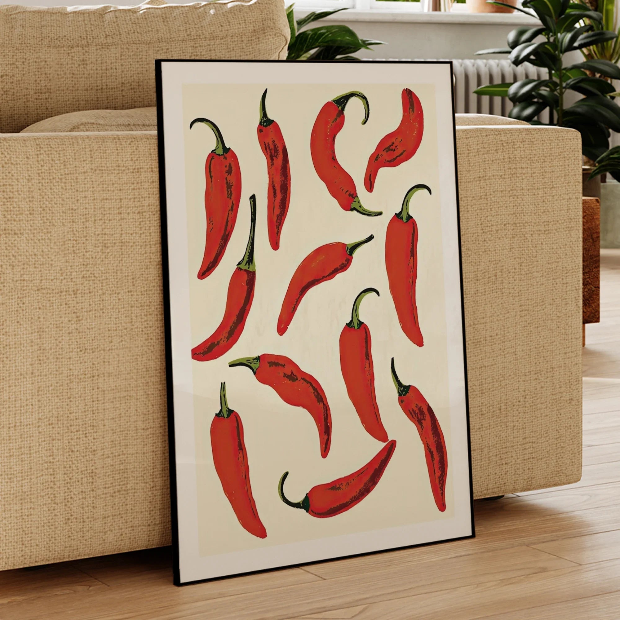 Fiery Pepper Wall Art Prints Canvas Painting Poster Picture For  Living Kitchen Dining Room Home Decor