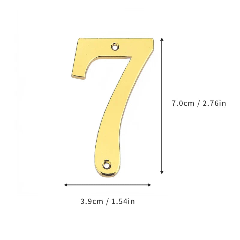 1Pcs 3Inch Metal House Numbers with M2 Screws Solid Zinc Alloy Mailbox Numbers 3D Address Numbers for Outside House Apartment