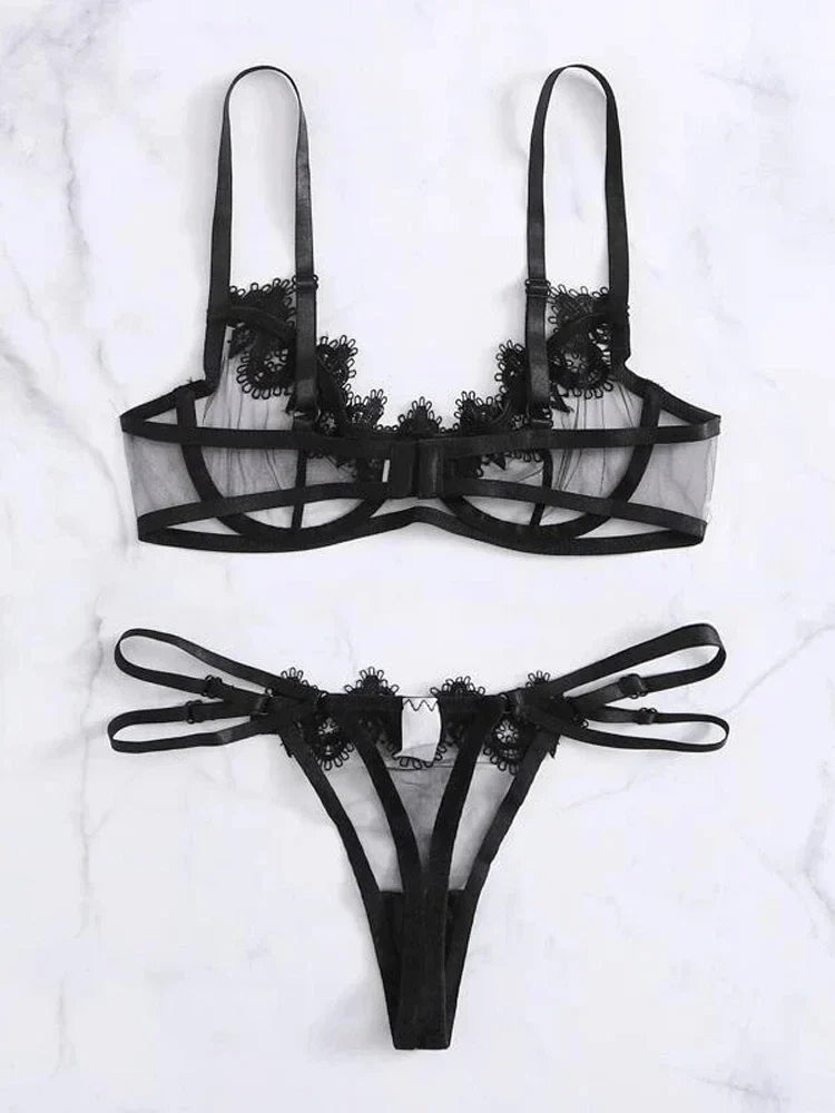 Sexy Lingerie for Women Underwear Panty Set Play See through Lace Bodysuit Babydoll Sleepwear