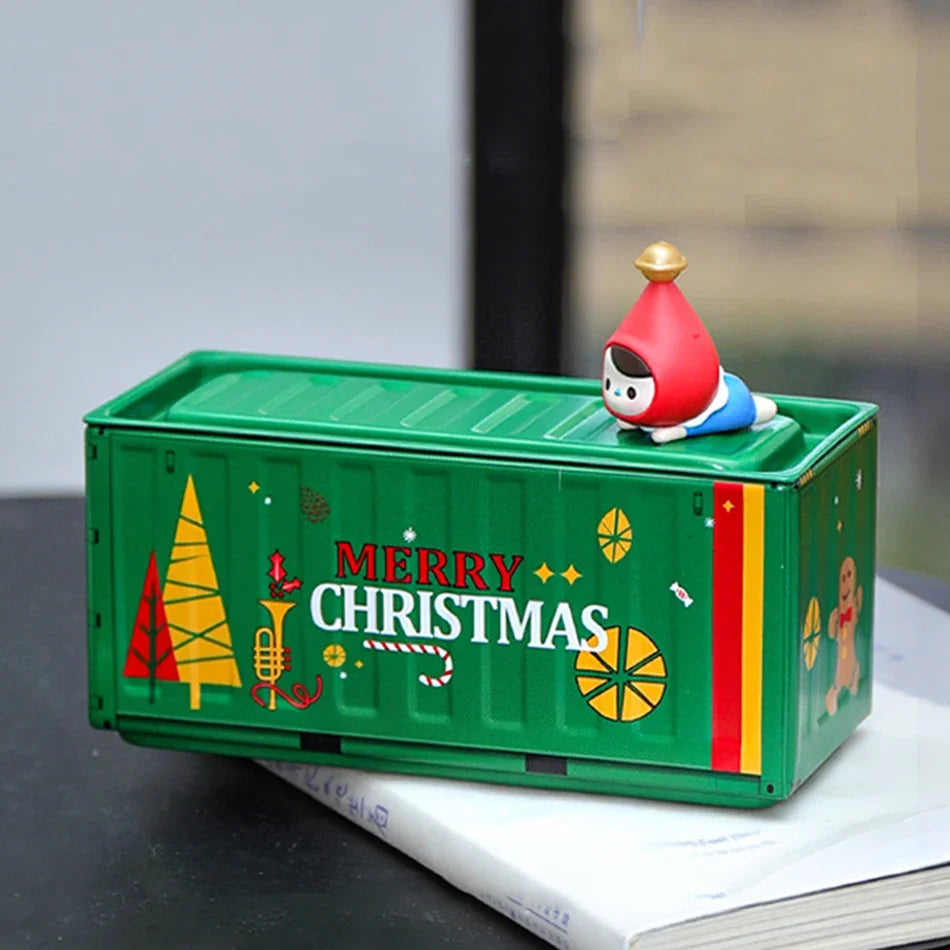 Mini Iron Storage Box Miniature Storage Iron Box Creative Decoration Collect Small Item Desktop Mini Container Model Xmas Gifts