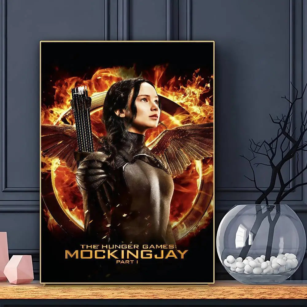 Classic Movie The Hunger Games Poster Sticky Wall Art Printing Waterproof Home Living Bed Room Bar Aesthetic Decor