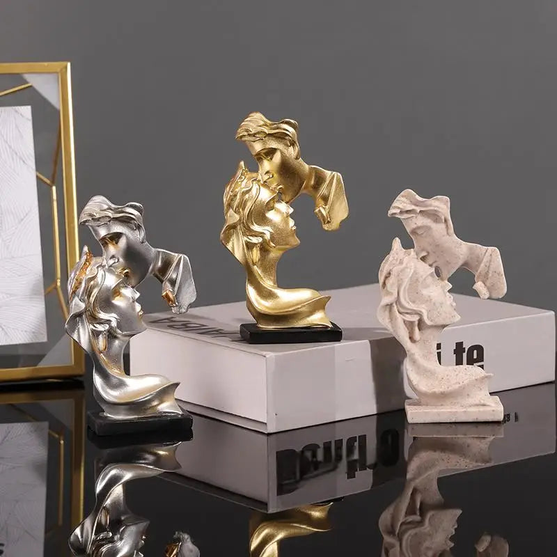 Our resin couple figurines are made of one-piece molding technology, the surface is neat and smooth, not easy to oxidize and fad