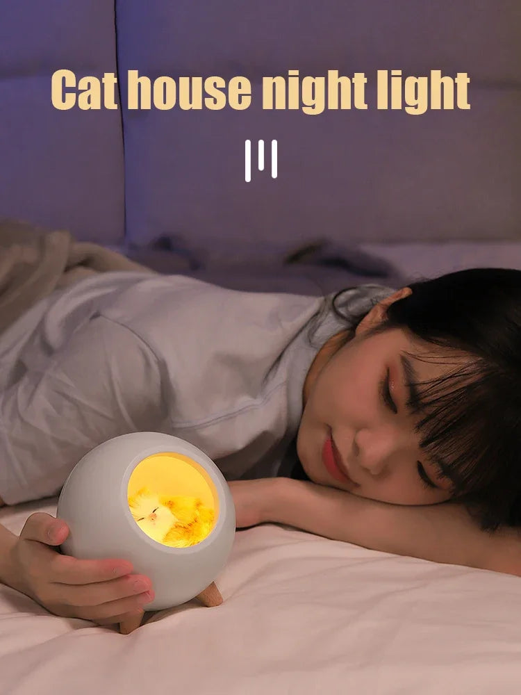 Bluetooth Speaker Night light Cute Cat Animal House Light Children Gift Creative Bedroom Desktop Decoration Bedside Night lamp
