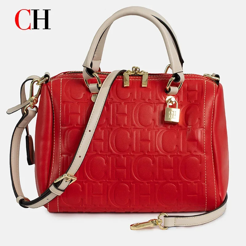 CH New Exquisite Handbag Spring and Summer High-quality Letter Print Multi-Scene Available 2026 Boston Crossbody Bag