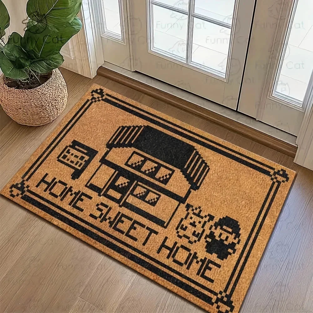 VIKAMA Pixel Style Carpet - Durable And Slip-Resistant Floor Mat For Indoor And Outdoor Entrances - Creative Home Decoration