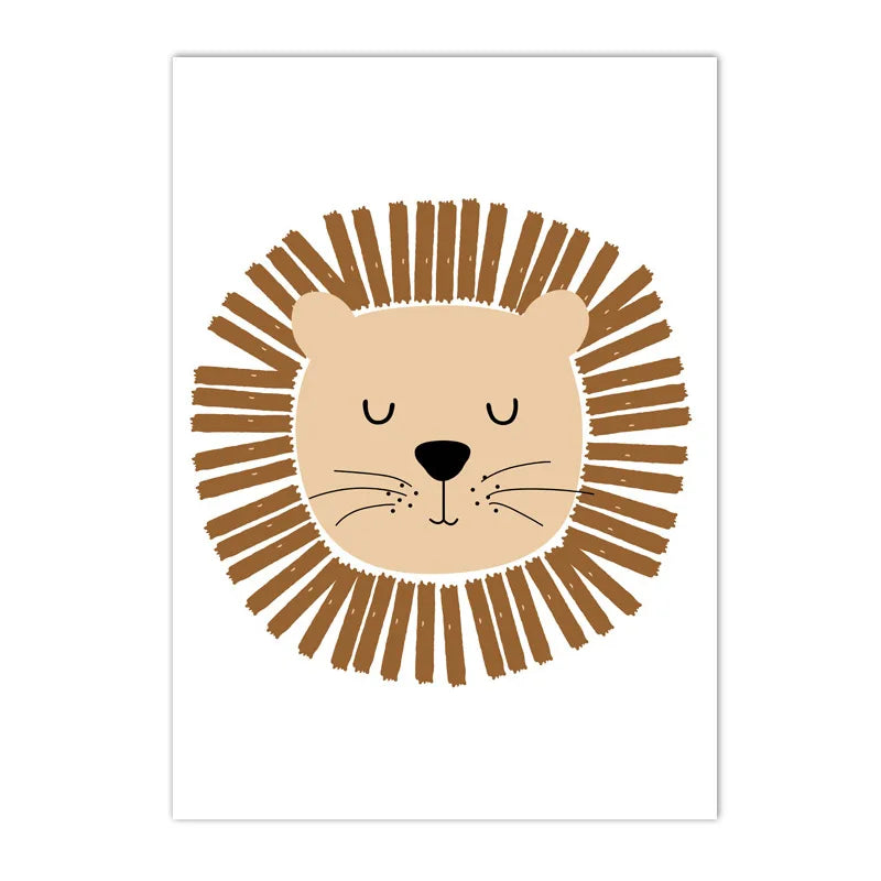 HAKUNA MATATA Art Poster Baby Nursery Canvas Print Lion Animal Painting Tiger Posters Nordic Wall Pictures Kids Room Decoration