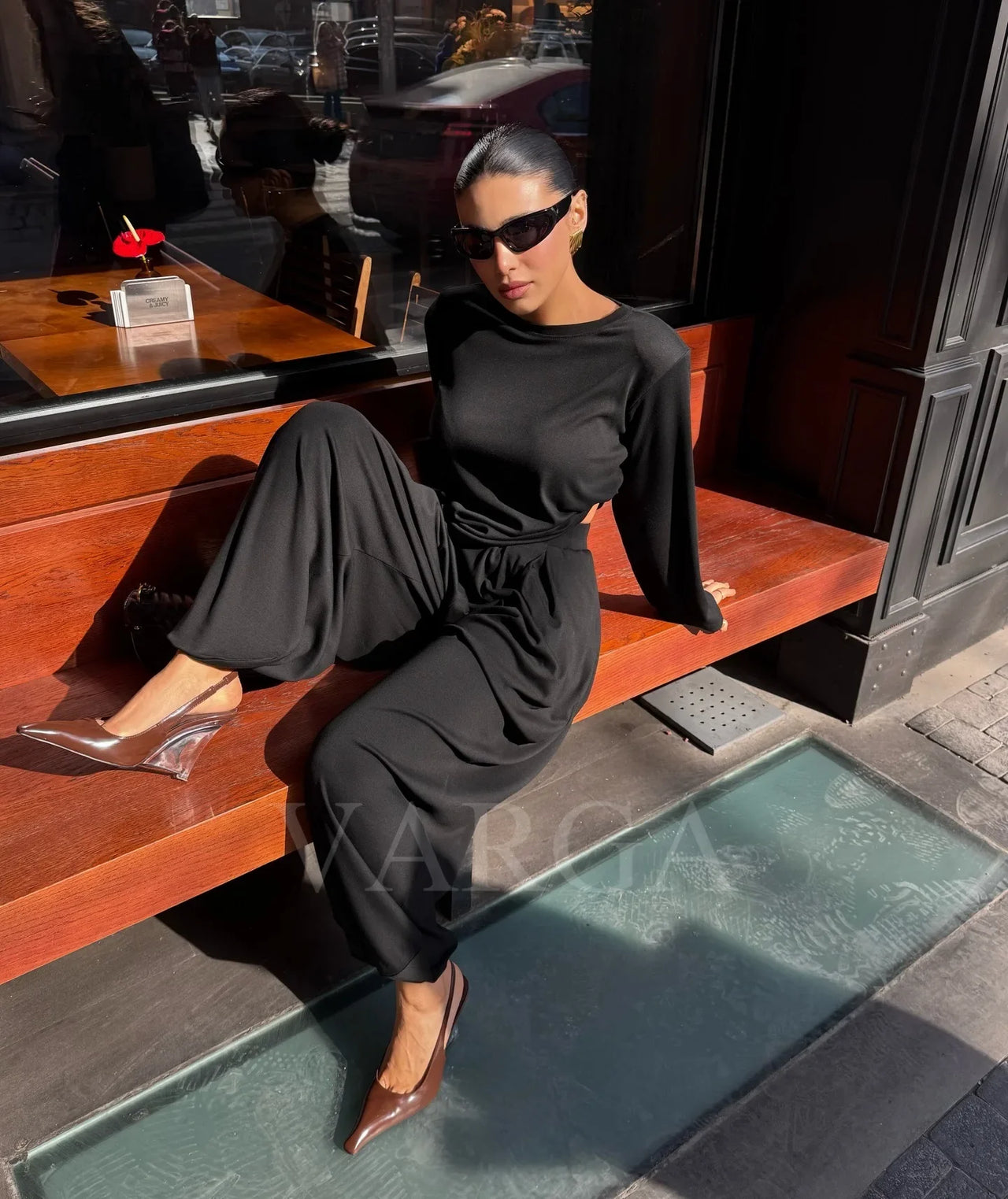 Hirsionsan Modal Soft Loose Sets Women 2026 Casual Two Pieces Long Sleeve T Shirts and High Waist Dresses Outfits Tracksuit