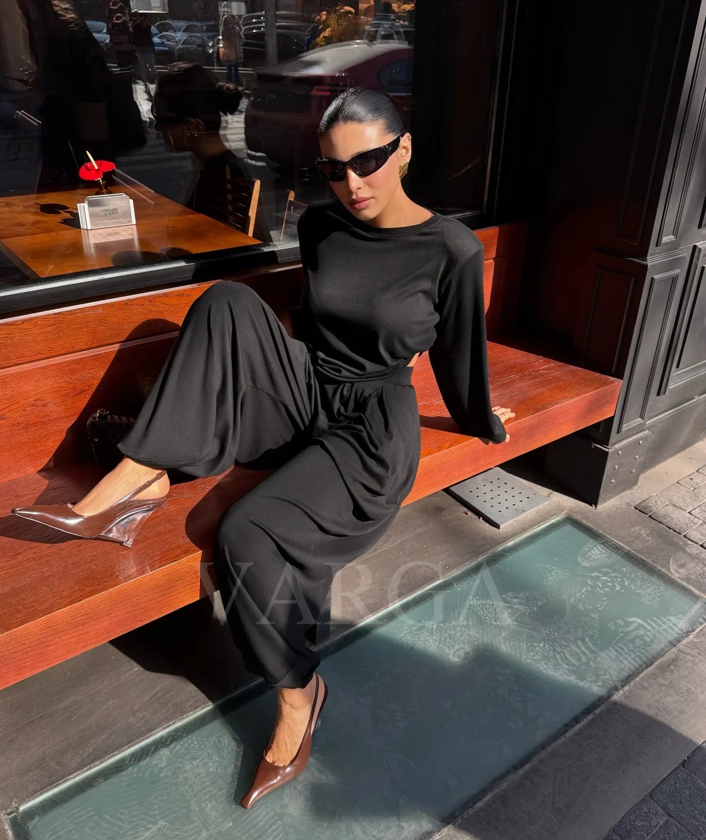 Hirsionsan Modal Soft Loose Sets Women 2026 Casual Two Pieces Long Sleeve T Shirts and High Waist Dresses Outfits Tracksuit