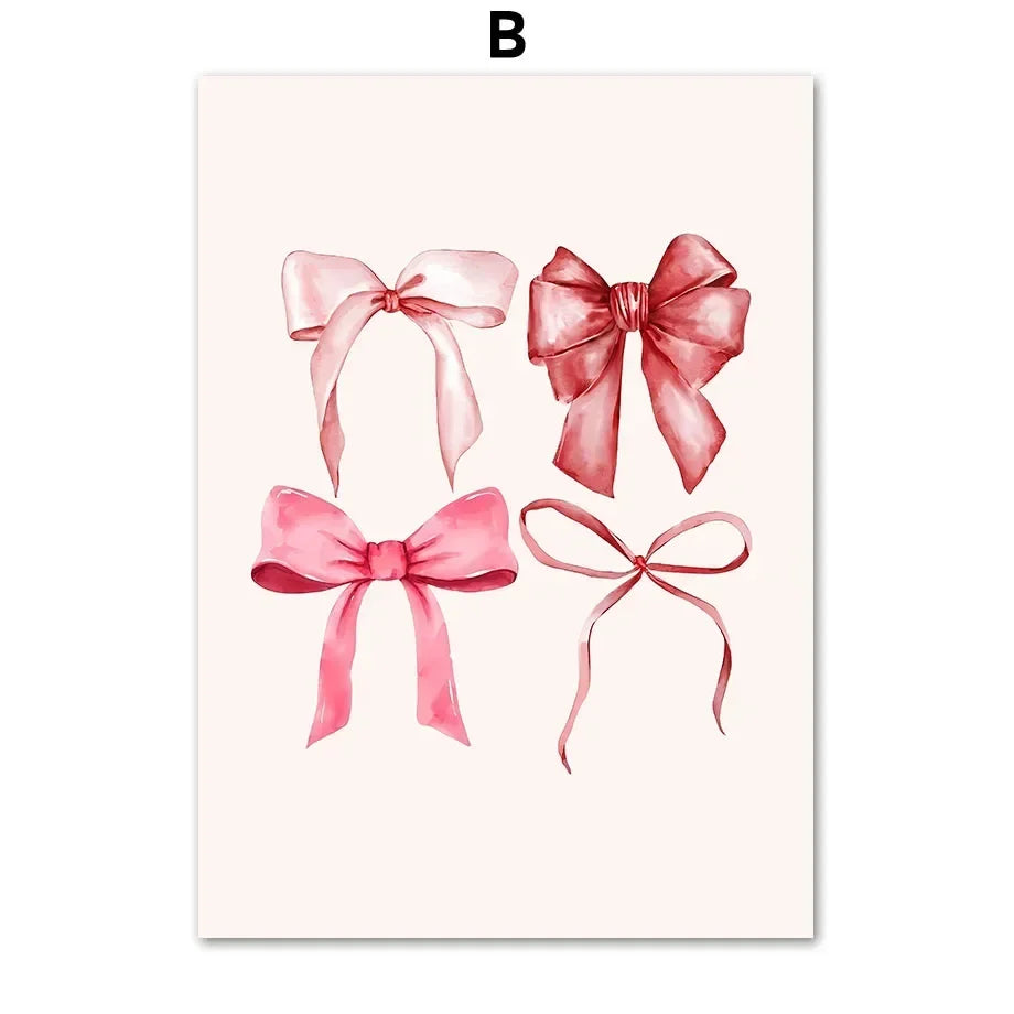 Modern Simple Wall Art Pink Christmas Tree Father Christmas HD Canvas Print Poster Home Living Room Bedroom Decoration