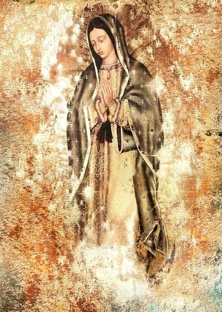 Catholic Art Lady of Guadalupe Wall Art Canvas Painting Retro Religious Decor Picture The Virgin of Guadalupe Poster Home Decor