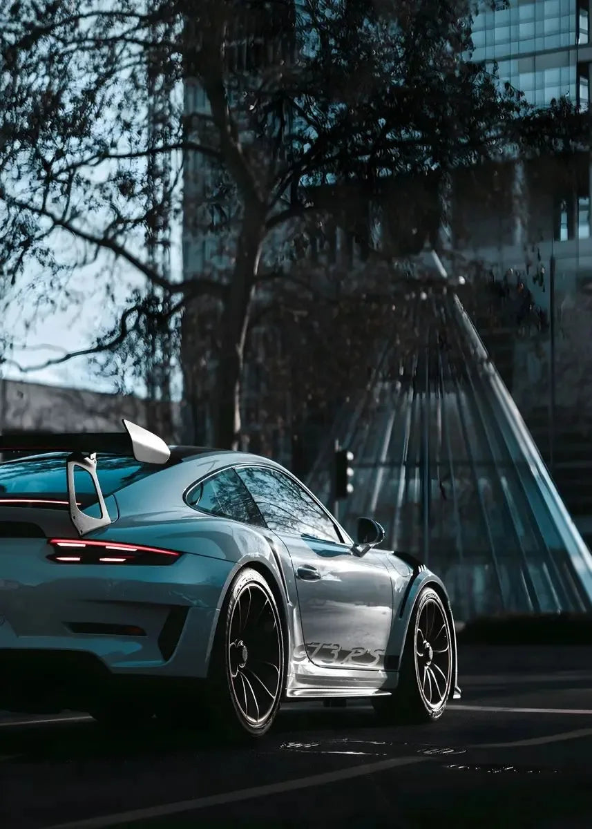 Trending Cars Retro Porsche 911 GT3 RS City Poster and Prints Canvas Painting Wall Art Pictures for Home Living Room Cuadros
