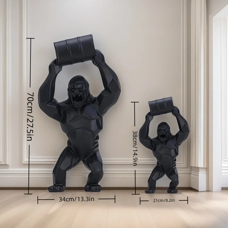 Escultura de mono de Animal creativo, estatua de resina de simulación, adornos coleccionables de arte, estatuilla, decoración de
