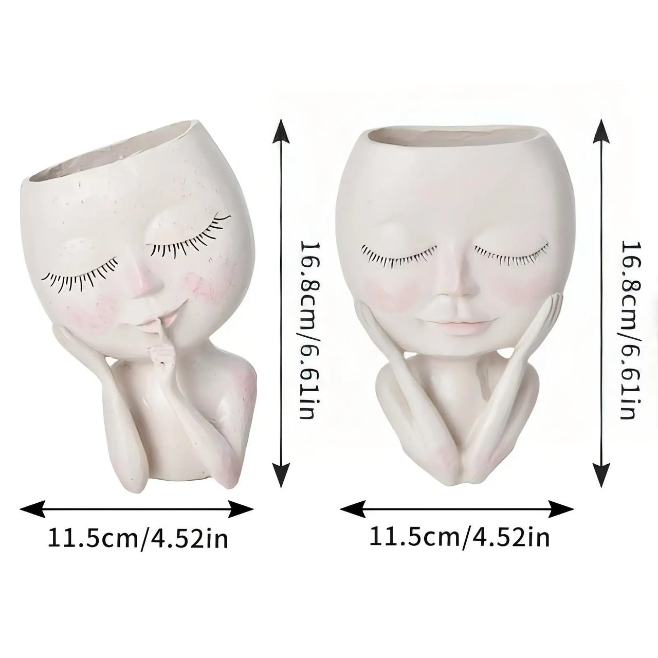 1 Piece Girl Face Vase, Creative Home Decoration, Balcony Living Room Decorative Ornaments, Christmas Gift, Thanksgiving Gift