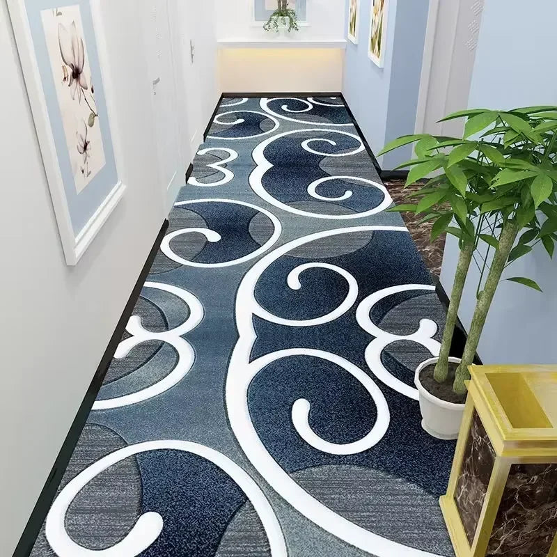 VIKAMA Simple Check Pattern Floor Mat For Kitchen, Corridor, Long Floor Pad, Anti-Slip And Easy To Clean Home Decoration