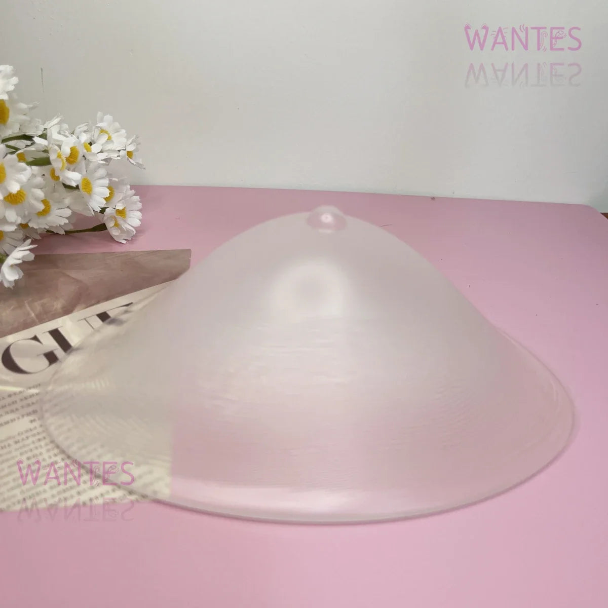 1pc Transparent Silicone Breast Pads, Hot Spring Silicone Prosthetic Breast, Swimming Special Fake Breast, Sports Swimsuit Chest